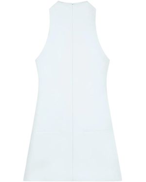 Courreges Sleeveless Twill A-Line Dress - White