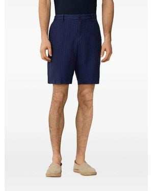Hackett Sanderson Pinstripe-Pattern Shorts - Blue