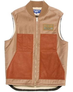 Junya Watanabe X Filson logo-patch zip-front gilet - Marrón