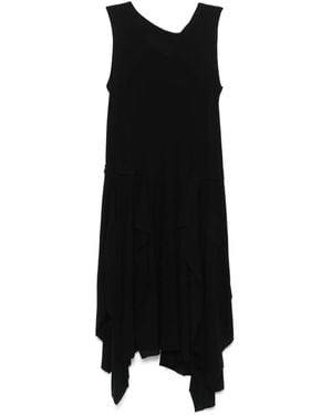 Yohji Yamamoto アシンメトリー ドレス - ブラック