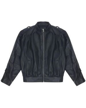 GIMAGUAS Oscar Leather Jacket - Blue