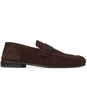 Jimmy Choo Ellis Logo-Detail Loafers - Brown