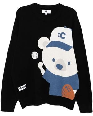 Chocoolate Pull À Imprimé Ourson - Noir