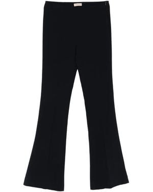 Blanca Vita Pressed-Crease Flared Trousers - Black