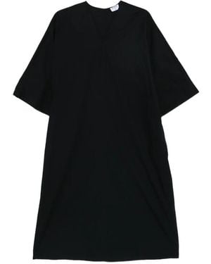 Filippa K V-Neck Short-Sleeve Midi Dress - Black