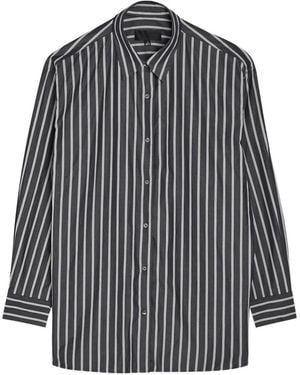 Nili Lotan Yorke Gestreepte Blouse Met Lange Mouwen - Grijs