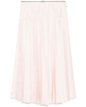 Thom Browne Pleated Slip Skirt - Pink