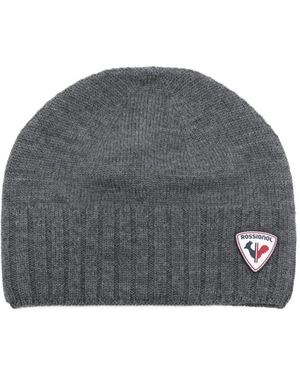 Rossignol Alan Ribbed Logo-Patch Beanie - Gray