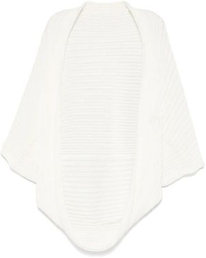 Issey Miyake Ribbed-Knit Cardigan - White
