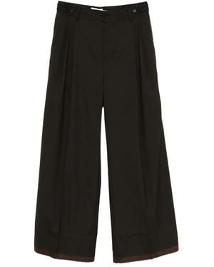 Feng Chen Wang Pleat-Detailing Pants - Black