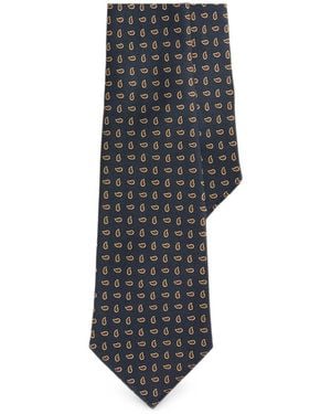 Polo Ralph Lauren Paisley-Print Silk Tie - Black