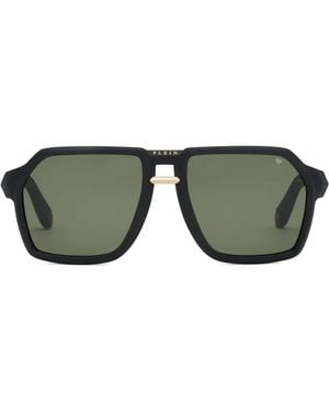 Philipp Plein Geometric-Frame Sunglasses - Green