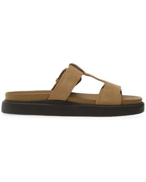 Clarks Aristella West Buckle-Fastening Flat Sandals - Braun