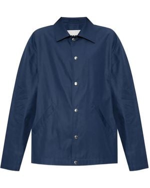 Jil Sander Sobrecamisa con botones a presión - Azul