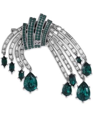 Dolce & Gabbana Anstecknadel Mit Kristallen - Grau