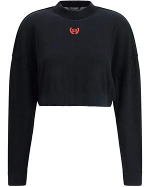 Balenciaga Embroidered-Logo Jumper - Black