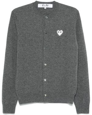 COMME DES GARÇONS PLAY Logo-Patch Cardigan - Grey