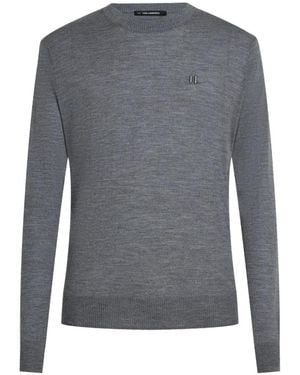 KARL LAGERFELD Merino Wool Crew-Neck Jumper - Grey