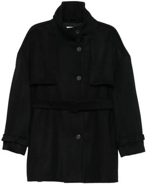 Raquel Diniz Enea Jas Met Ceintuur - Zwart