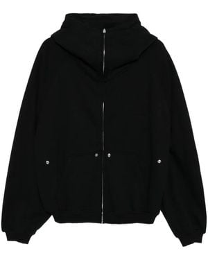 we11done Hoodie Met Logo - Zwart