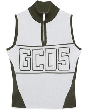 Gcds Band-Logo Half-Zip Top - Grey