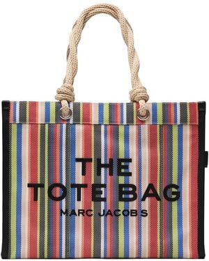 Marc Jacobs The Large Stripe Mesh Rope Tote Bag - Red