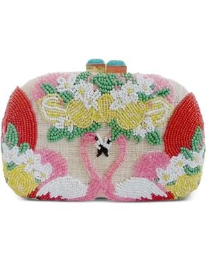 Serpui Mia Flamingo clutch bag - Multicolor