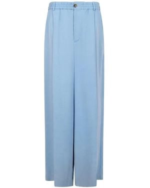 Marni Elasticated Pleat Front Trousers - Blue