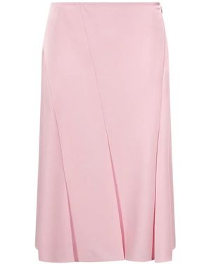 Jil Sander Wool Sablé Skirt - Pink
