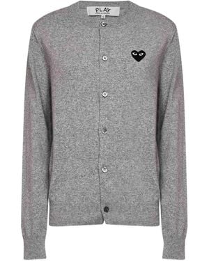 COMME DES GARÇONS PLAY Cardigan À Motif Cœur - Grey