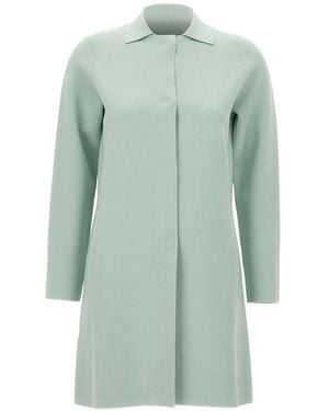 Kangra Snap-Button Classic-Collar Coat - Blue