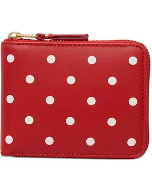 Comme des Garçons Polka-Dot Zip Wallet - Red