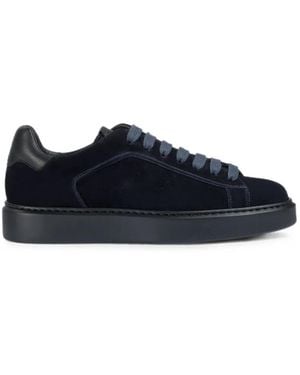 Doucal's Low-Top Suede Sneakers - Blue