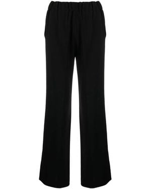 Alberto Biani Flared Crepe Pants - Black