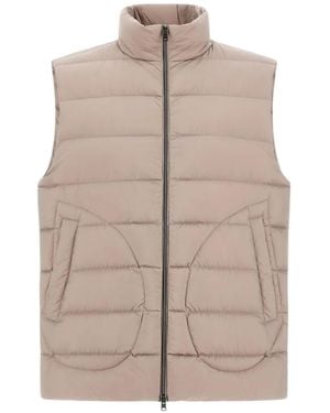 Herno Lo Smanicato Quilted Gilet - Natural