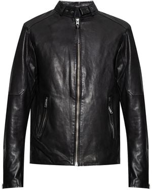 AllSaints Cora レザージャケット - ブラック