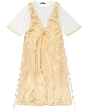 Bimba Y Lola Lace-Trim T-Shirt Dress - Natural