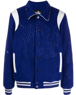Haculla Embroidered-Logo Shirt Jacket - Blue
