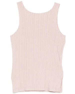 GONGDID DESIGN Pleated Sleeveless Vest - Pink