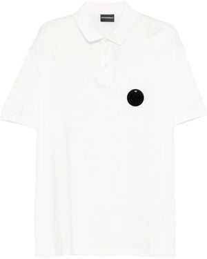 Emporio Armani Appliqué Polo Shirt - White
