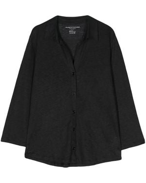 Majestic Filatures Classic-Collar Shirt - Black