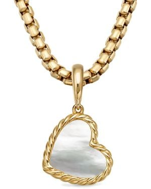 David Yurman 18K Cable Heart Mother-Of-Pearl Pendant - Black