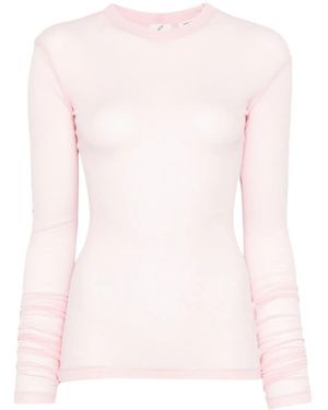 BITE STUDIOS T-Shirt En Coton À Manches Longues - Rose