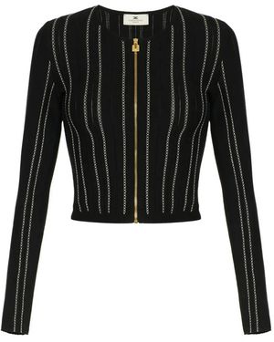 Elisabetta Franchi Gebreid Vest - Zwart