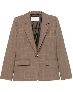 iBlues Prince Of Wales Check Blazer - Brown