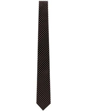 Tom Ford Micro Check 6Cm Tie - White