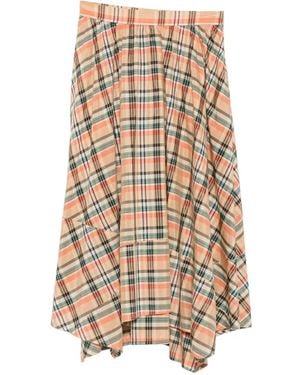 Ulla Johnson Annette Plaid-Pattern Midi Skirt - Natural