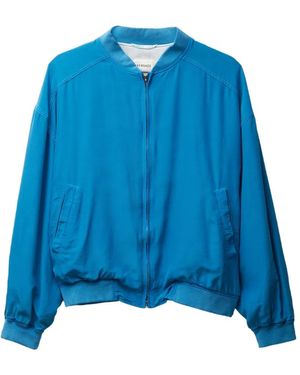 Versace Zip-Up Bomber Jacket - Blue