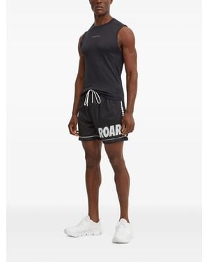 PUMA Logo-Print Mesh Shorts - Black