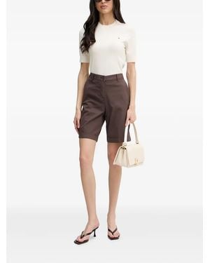 Benetton Turn-Up Cuff Shorts - Natural